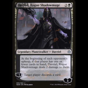 MTG はぐれ影魔道士、ダブリエル (Davriel, Rogue Shadowmage) War of the Spark war#83