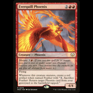 MTG Everquill Phoenix March of the Machine Commander moc#275