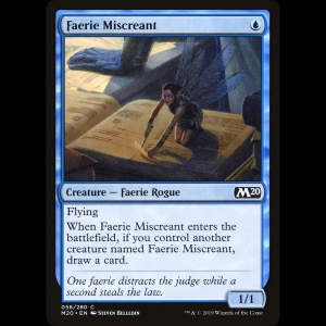 MTG Hada malhechora (Faerie Miscreant) Core Set 2020 m20#58
