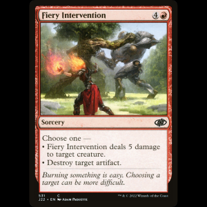 MTG Fiery Intervention Jumpstart 2022 j22#531