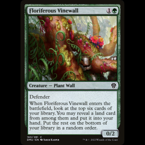 MTG Muro de enredaderas florífero (Floriferous Vinewall) Dominaria United dmu#163