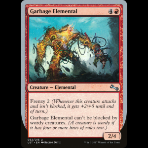 MTG Garbage Elemental Unstable ust#82a