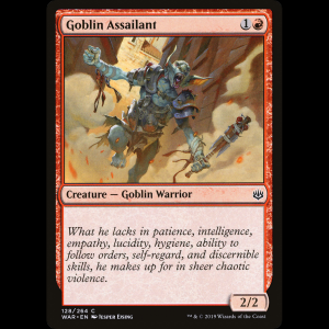 MTG ゴブリンの通り魔 (Goblin Assailant) War of the Spark war#128