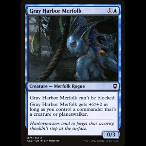 MTG Gray Harbor Merfolk Commander Legends: Battle for Baldur's Gate clb#75