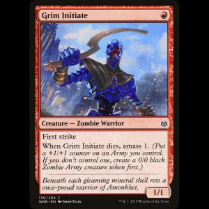 MTG 不気味な修練者 (Grim Initiate) War of the Spark war#130
