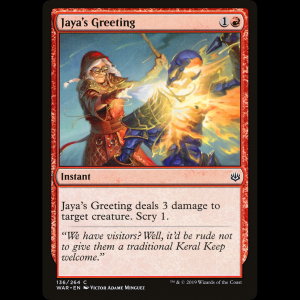 MTG ヤヤの挨拶 (Jaya's Greeting) War of the Spark war#136