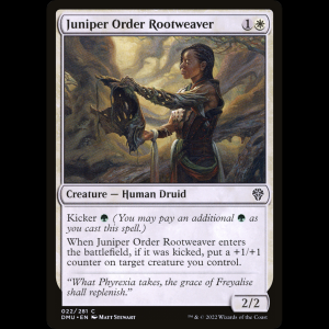 MTG Tejerraíces de la Orden del Enebro (Juniper Order Rootweaver) Dominaria United dmu#22
