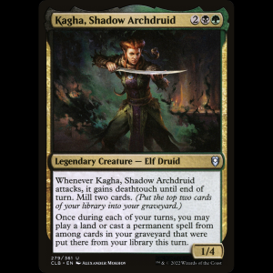 MTG Kagha, Shadow Archdruid Commander Legends: Battle for Baldur's Gate clb#279