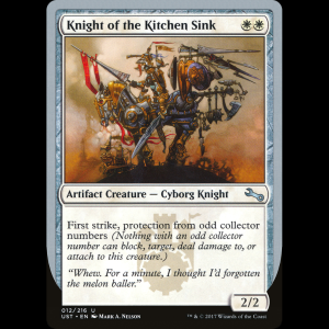 MTG Knight of the Kitchen Sink Unstable ust#12d