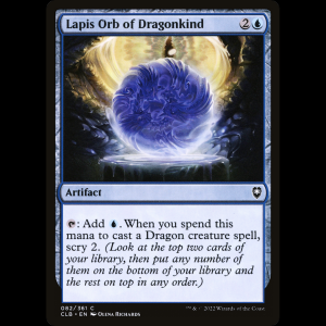 MTG Lapis Orb of Dragonkind Commander Legends: Battle for Baldur's Gate clb#82