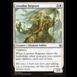 MTG Sargento loxodón (Loxodon Sergeant) War of the Spark war#21