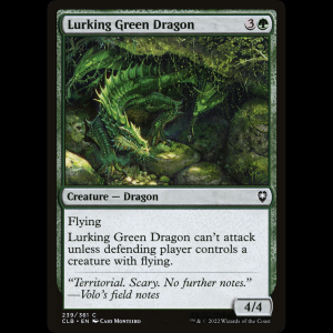 MTG Lurking Green Dragon Commander Legends: Battle for Baldur's Gate clb#239