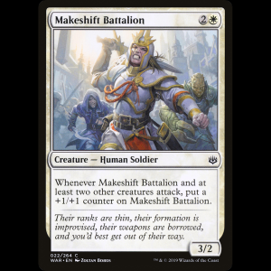 MTG 間に合わせの大隊 (Makeshift Battalion) War of the Spark war#22