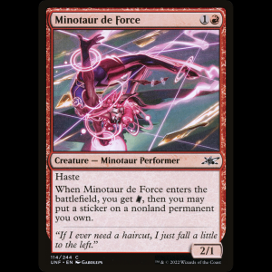 MTG Minotaur de Force Unfinity unf#114