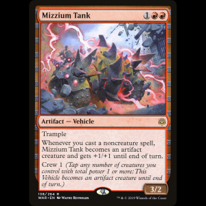 MTG ミジウムの戦車 (Mizzium Tank) War of the Spark war#138