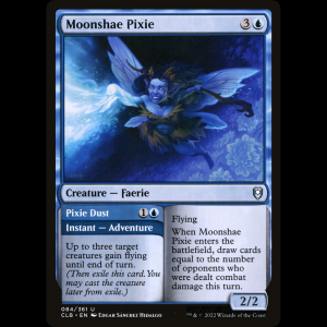 MTG Moonshae Pixie // Pixie Dust Commander Legends: Battle for Baldur's Gate clb#84