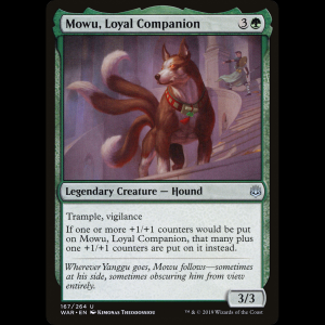 MTG 忠実な相棒、モーウー (Mowu, Loyal Companion) War of the Spark war#167
