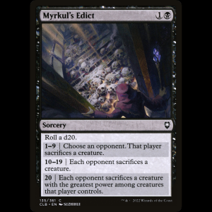 MTG Myrkul's Edict Commander Legends: Battle for Baldur's Gate clb#135