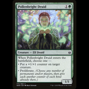 MTG 花粉光のドルイド (Pollenbright Druid) War of the Spark war#173