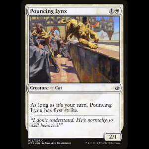 MTG 飛びかかるオオヤマネコ (Pouncing Lynx) War of the Spark war#25