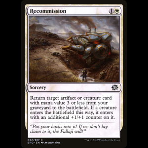 MTG Reutilizar (Recommission) The Brothers' War bro#22