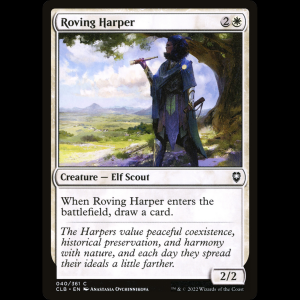 MTG Roving Harper Commander Legends: Battle for Baldur's Gate clb#40