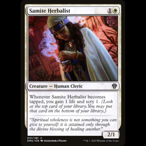 MTG Herborista samita (Samite Herbalist) Dominaria United dmu#31