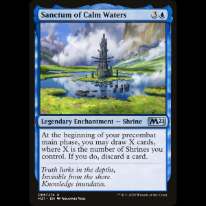 MTG Santuario de las aguas tranquilas (Sanctum of Calm Waters) Core Set 2021 m21#68
