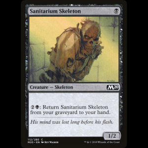 MTG Esqueleto del sanatorio (Sanitarium Skeleton) Core Set 2020 m20#112
