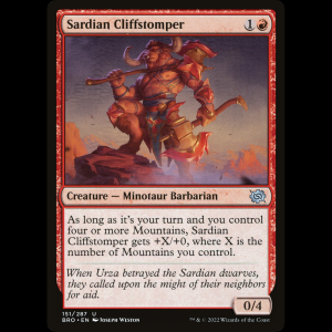MTG Patrullarriscos de Sardia (Sardian Cliffstomper) The Brothers' War bro#151