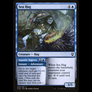 MTG Sea Hag // Aquatic Ingress Commander Legends: Battle for Baldur's Gate clb#95