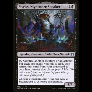 MTG Sivriss, Nightmare Speaker Commander Legends: Battle for Baldur's Gate clb#148