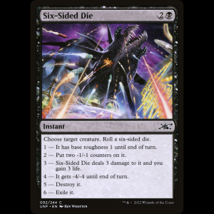 MTG Six-Sided Die Unfinity unf#92