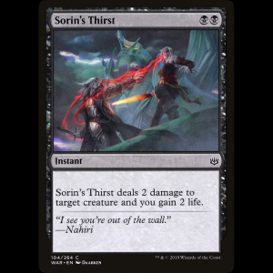 MTG Sed de Sorin (Sorin's Thirst) War of the Spark war#104