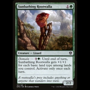 MTG Raizguana al sol (Sunbathing Rootwalla) Dominaria United dmu#181