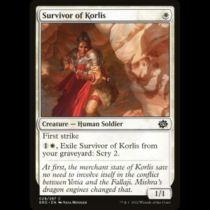 MTG Superviviente de Korlis (Survivor of Korlis) The Brothers' War bro#28