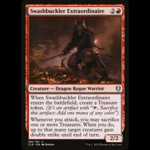 MTG Espadachín extraordinario (Swashbuckler Extraordinaire) Commander Legends: Battle for Baldur's Gate clb#198