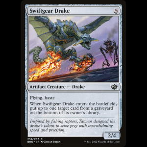 MTG Draco formaligera (Swiftgear Drake) The Brothers' War bro#251