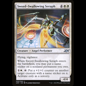 MTG Sword-Swallowing Seraph Unfinity unf#30