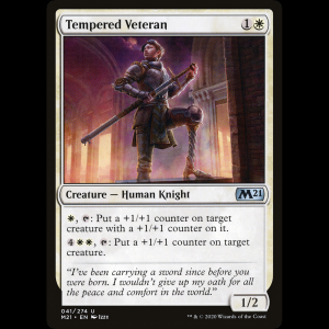 MTG Veterana templada (Tempered Veteran) Core Set 2021 m21#41