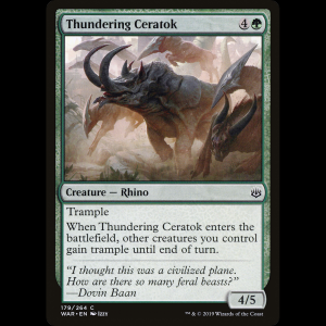 MTG 轟く角獣 (Thundering Ceratok) War of the Spark war#179