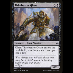 MTG 税収運びの巨人 (Tithebearer Giant) War of the Spark war#107