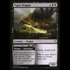 MTG  (Topaz Dragon // Entropic Cloud) Commander Legends: Battle for Baldur's Gate clb#153