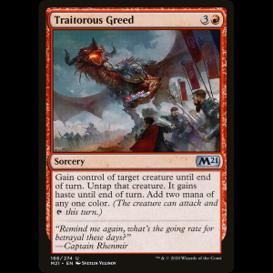 MTG Avaricia traicionera (Traitorous Greed) Core Set 2021 m21#166