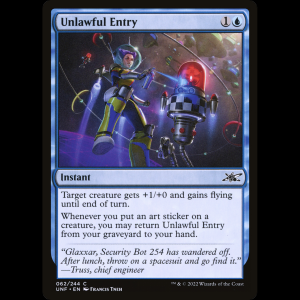 MTG Unlawful Entry Unfinity unf#62