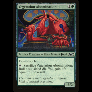 MTG Vegetation Abomination Unfinity unf#446