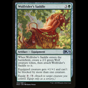 MTG Montura de cabalgalobos (Wolfrider's Saddle) Core Set 2020 m20#204