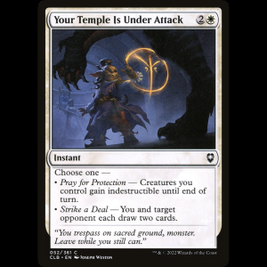 MTG Atacan tu templo (Your Temple Is Under Attack) Commander Legends: Battle for Baldur's Gate clb#52