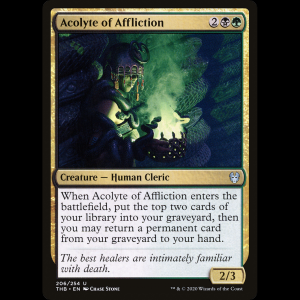 MTG Acólita de la aflicción (Acolyte of Affliction) Theros Beyond Death thb#206
