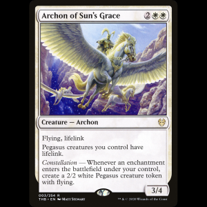 MTG Arconte de la gracia solar (Archon of Sun's Grace) Theros Beyond Death thb#3